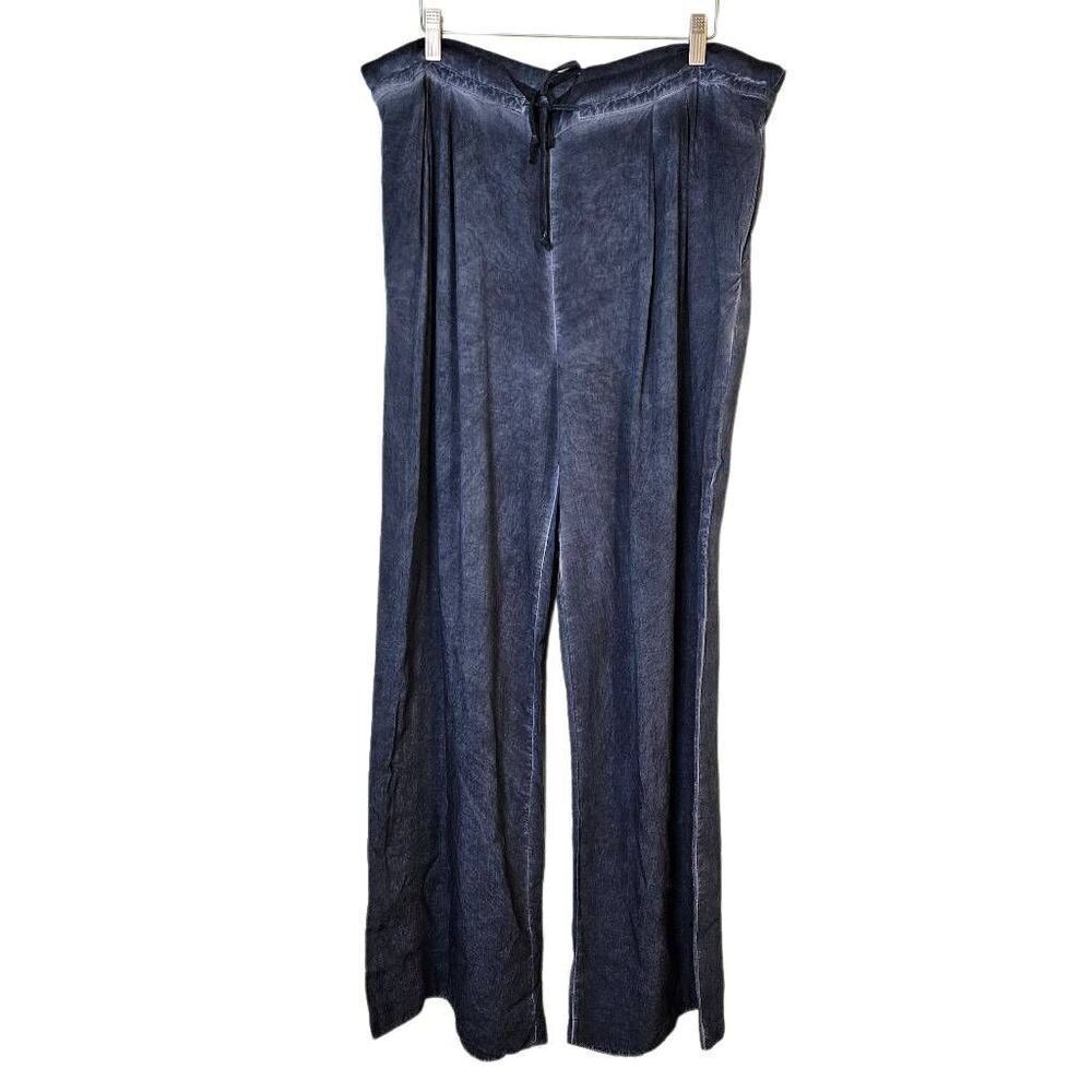 Mustard Seed blue dyed wide leg pants. Size L.